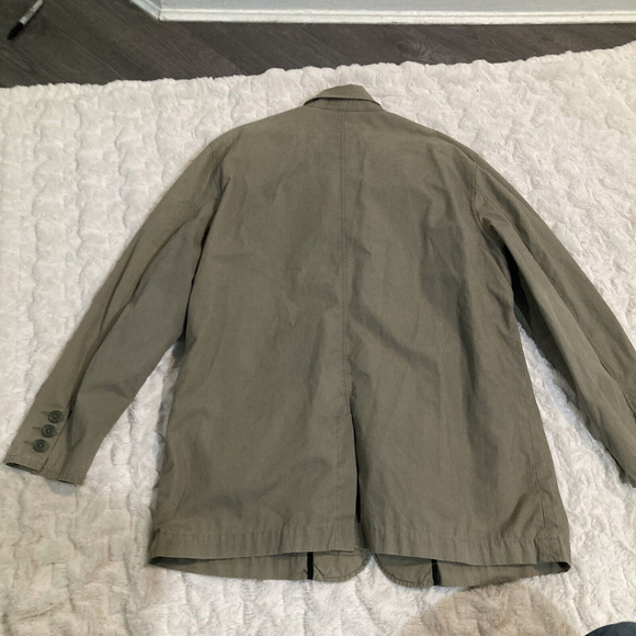 Gap Light Brown Beige Overcoat Dress Coat Casual Formal Mens XL 100% Cotton Suit - Picture 7 of 15